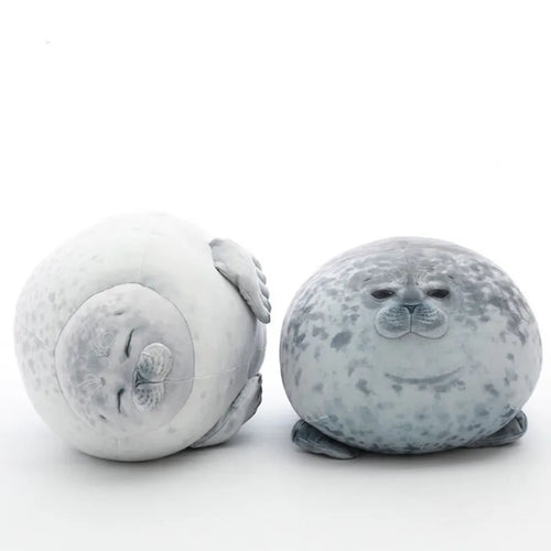 Angry Blob Seal Pillow Chubby 3D Novelty Sea Lion Doll Plush Stuffed Toy Baby Sleeping Throw Pillow Gifts for Kids Girls bertter