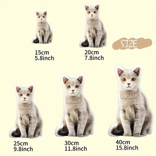 A Customizable Pet Pillow, Personalized 3D Portrait Plush Toy for Cats and Dogs, Mini Animal Pillow Toy bertter
