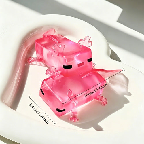 Transparent Cube Axolotl Squishy Toy Maltose Jelly Salamander Fidget Squeeze Slow Rising Stress Relief Sensory Vent Toys Kids. bertter